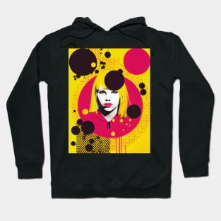 Abstract pop art style young woman portrait Hoodie